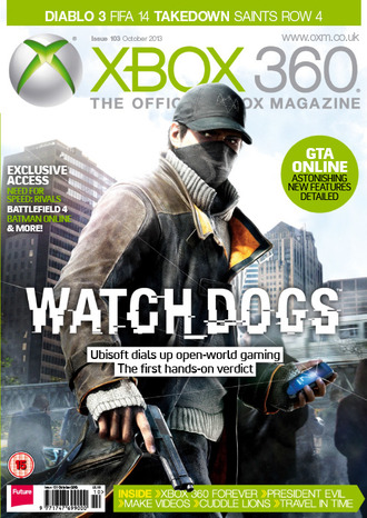 XBOX 360 OFFICIAL Magazine October 2013 Watch Dogs Cover ИНОСТРАННЫЕ ИГРОВЫЕ ЖУРНАЛЫ
