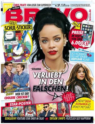 BRAVO Magazine № 37 2014 ИНОСТРАННЫЕ ЖУРНАЛЫ О ПОП МУЗЫКЕ, Rihanna cover, Selena Gomez cover, Kay On